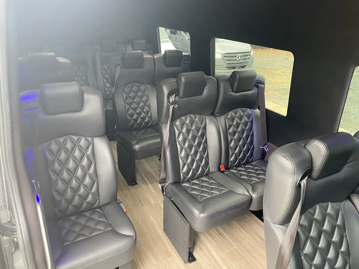 Executive Sprinter passenger seating and cabin lighting, Luxury Van Rental NYC with Driver — interior view 3