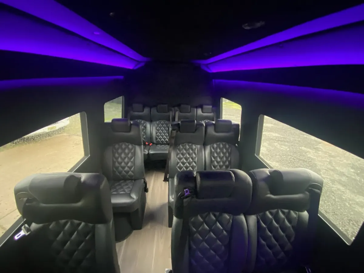 Executive Sprinter passenger seating and cabin lighting, Long Island Executive Shuttle — interior view 3