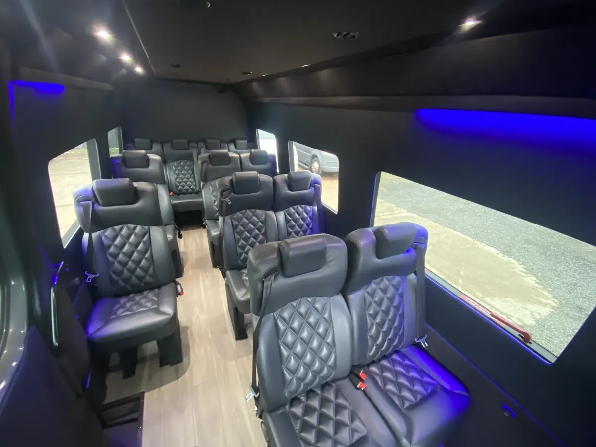 Executive Sprinter passenger seating and cabin lighting, Cruise Terminal Transportation NYC