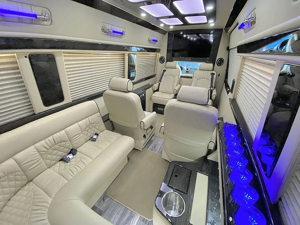 Jet Sprinter passenger seating and interior trim, MetLife Stadium & Event Shuttle — interior view 3