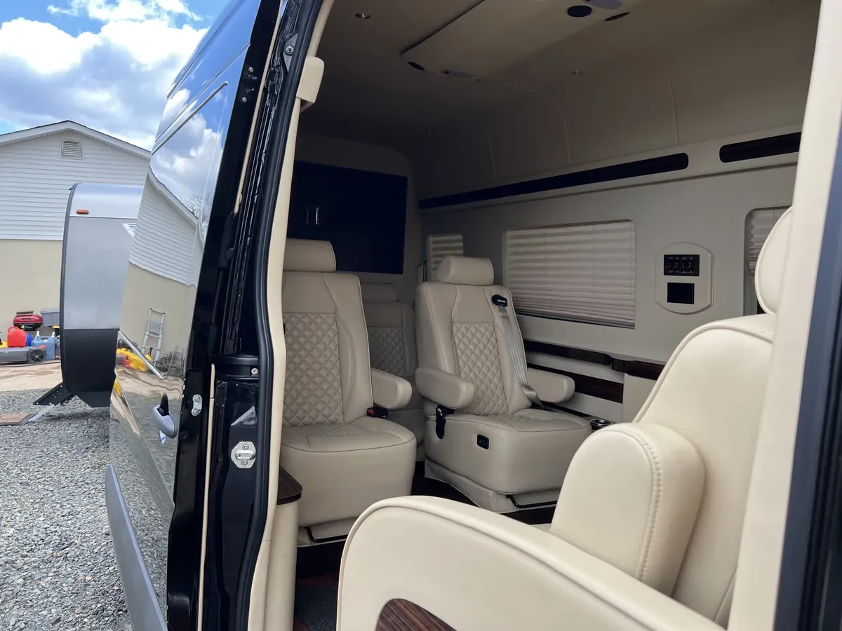 Jet Sprinter passenger seating and interior trim, Long Island Executive Shuttle — interior view 1