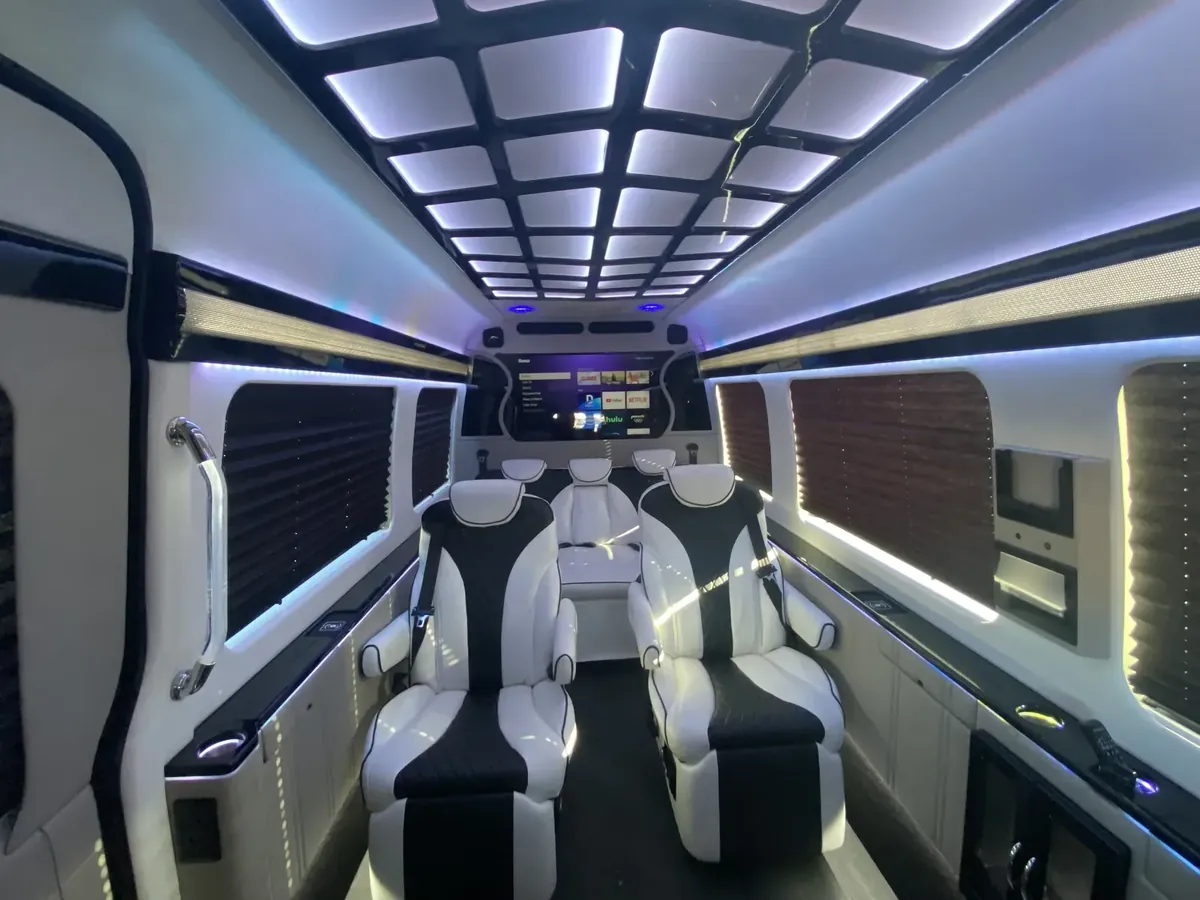 Jet Sprinter passenger seating and interior trim, New Jersey Executive Shuttle — interior view 1