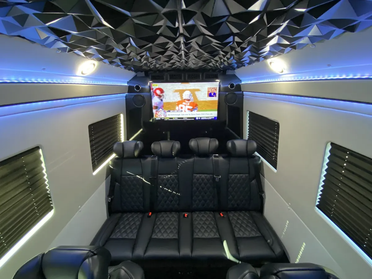 Jet Sprinter passenger seating and interior trim, Corporate Transportation New Jersey with Driver — interior view 2