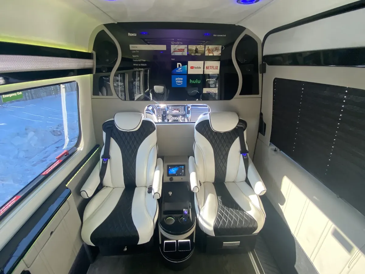 Jet Sprinter passenger seating and interior trim, New Jersey Executive Shuttle