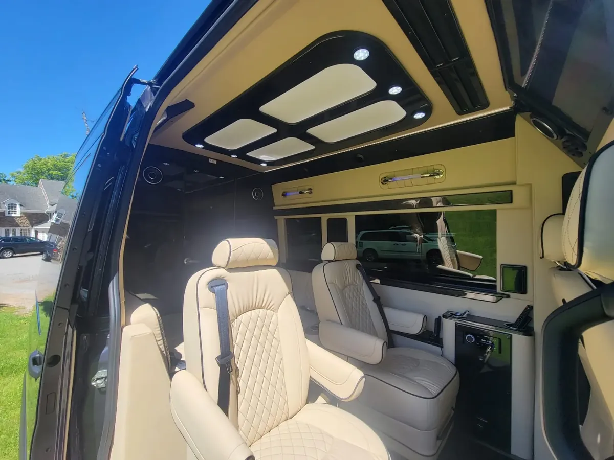 Jet Sprinter passenger seating and interior trim, Corporate Transportation New Jersey with Driver — interior view 1
