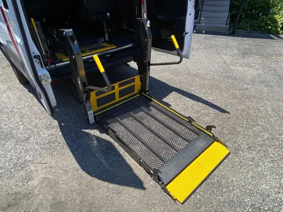 Wheelchair-accessible Sprinter rear boarding lift, Wheelchair-Accessible Executive Travel — interior view 2